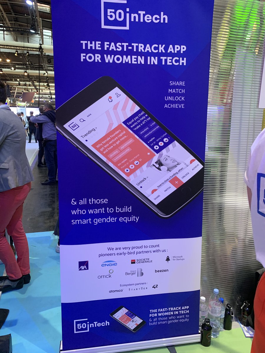 pitchworthy's tweet photo. Congrats to the @50inTech team at @VivaTech today, launching the new app to mobilize more support for women in tech! #femtech #vivatech #womenintech #diversity #wereallinthistogether https://t.co/wYIyNS22Hn