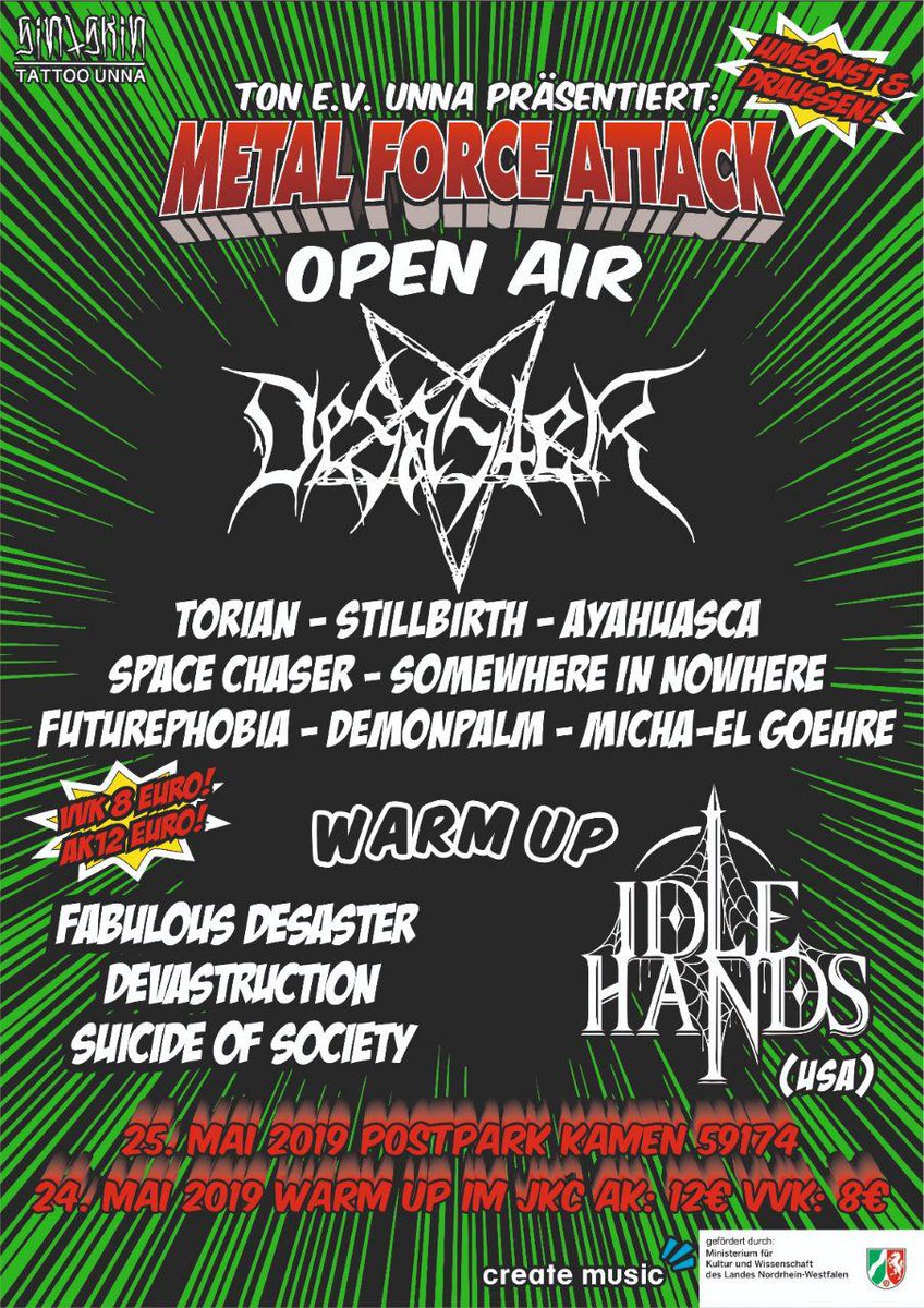 Nicht mehr lange hin. #metalforceattackopenair in Kamen!
