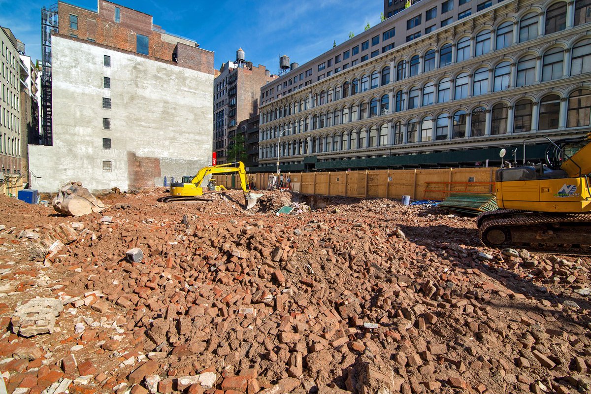 Checking in on our new 12-story Class A office project—#799Broadway! Demolition was a success and we’re starting the excavation soon. #tgnickel #construction #GreenwichVillage #NYC