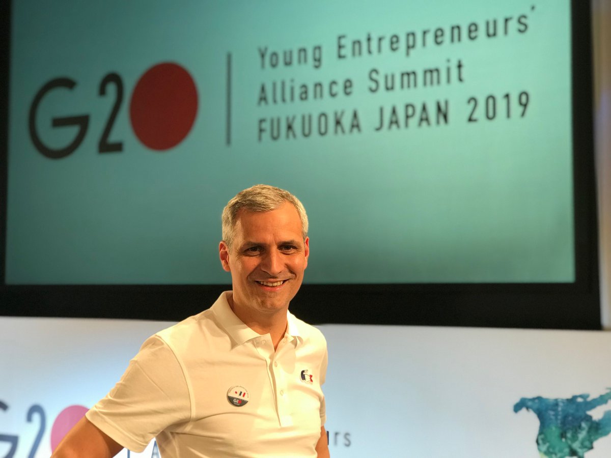 Numii_IoT's tweet photo. [🌏] Starting off with a bang at the 11th edition of the #G20YEA summit, in #Fukuoka ! We're determined to help change the world we live in 💪 
Promoting decent work in a sustainable way, @cyrildane with #Numii by @aiokarakuri !
#G20YEA2019 #FrenchDelegation @CTZentrepreneur https://t.co/E14u3m9YGv