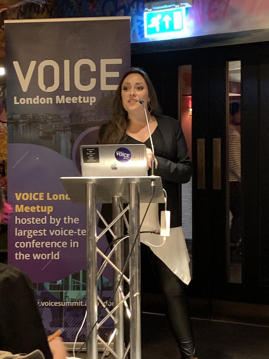 Great talk of <a href="/SappingtonEmily/">Emily Sappington</a> about designing our voice product with empathy in the #healthcare space #voice19