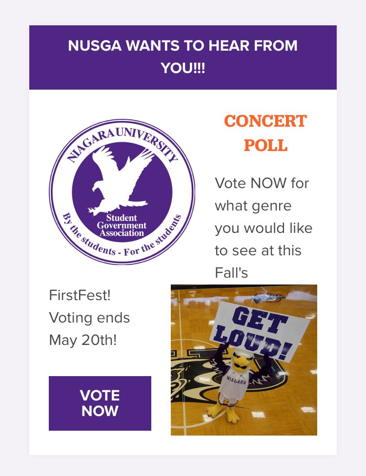 Only 4 DAYS left to vote!!
While you’re logging into myNU to check your grades, make sure you take a few seconds to cast your vote in our genre poll‼️