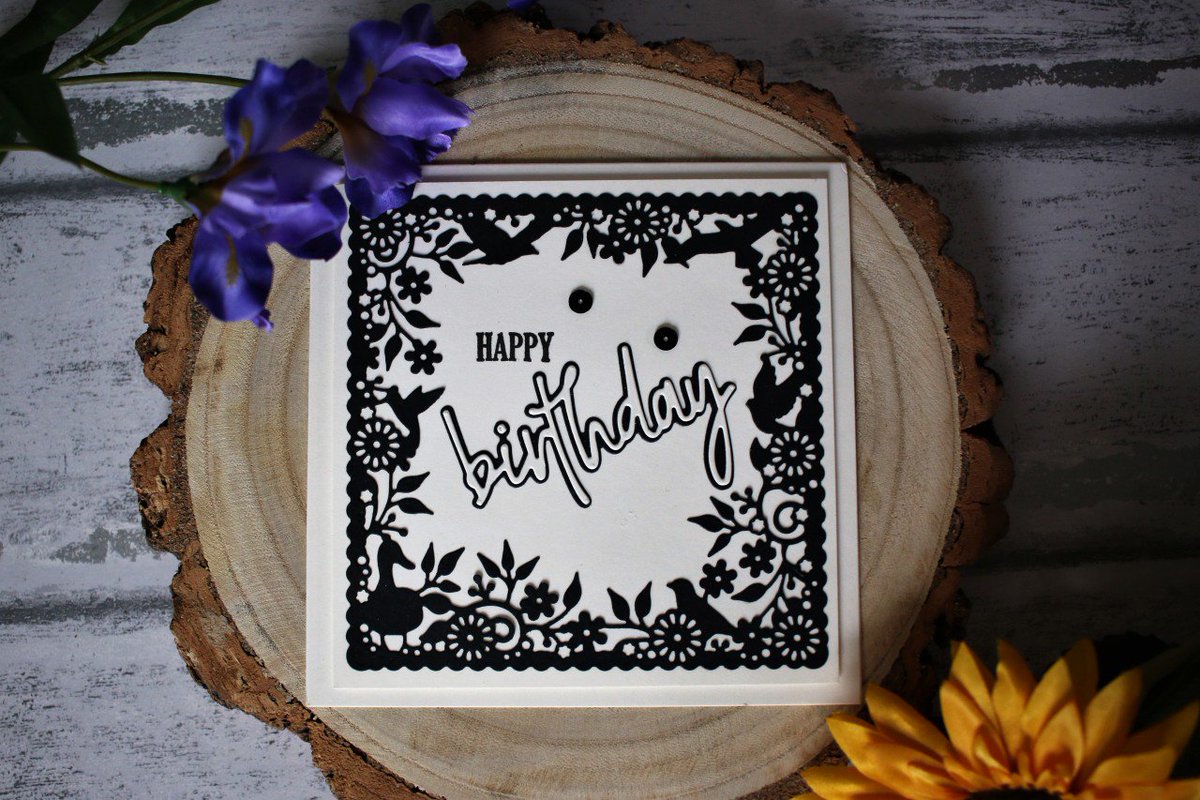 hobbybaseuk's tweet photo. Not everything has to be colourful! Sam has shown beautifully here how effective simple black and white (with a little glitter) can be. 

Credit: Sam Clayton @mixedupcraft https://t.co/0OYa520phk