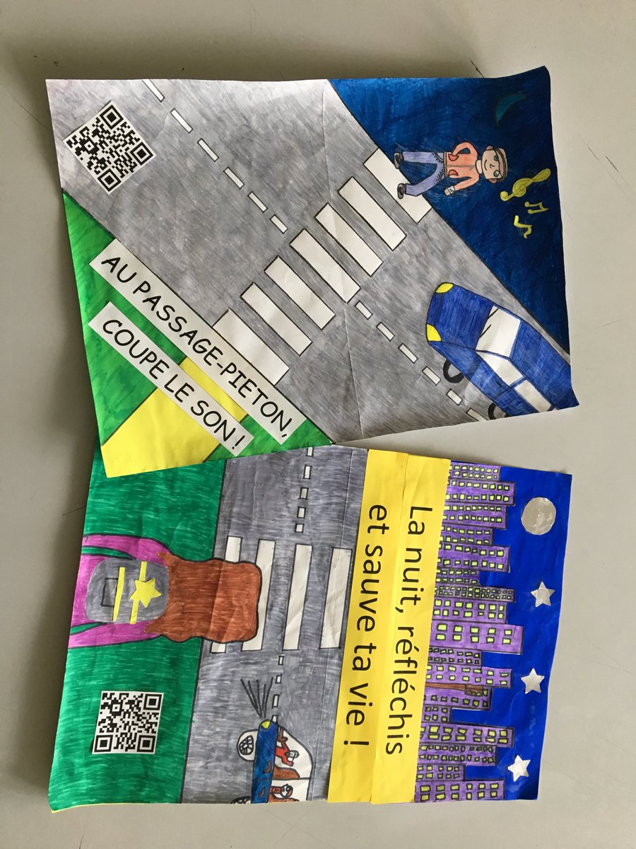 quiritcurie's tweet image. Deux affiches sortent ex-aequo pour notre participation au concours de sécurité routière... à suivre !