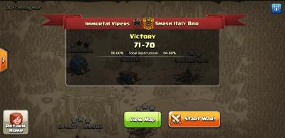 iMMORTAL_Family's tweet photo. Week 6 of @MinerLeagueCW our Immortal Vipers took on @SmashItalyBro! Shout out to you guys for a great war! At the end, Vipers came out with the win. Good luck to you guys in future wars, and thanks for the tough challenge!!! https://t.co/6OIvE92Vol