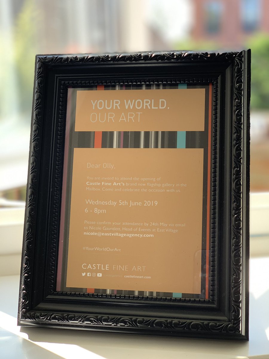 UKNewsGroup's tweet photo. Such a nice way to get invited to an event.. thank you @EASTVILLAGEPR and @castlemailbox.. #YourWorldOurArt @Mailboxlife #PRwithpersonality @taratomes @castlegalleries @HRHDaniela @rps2392 https://t.co/hLggySmglW