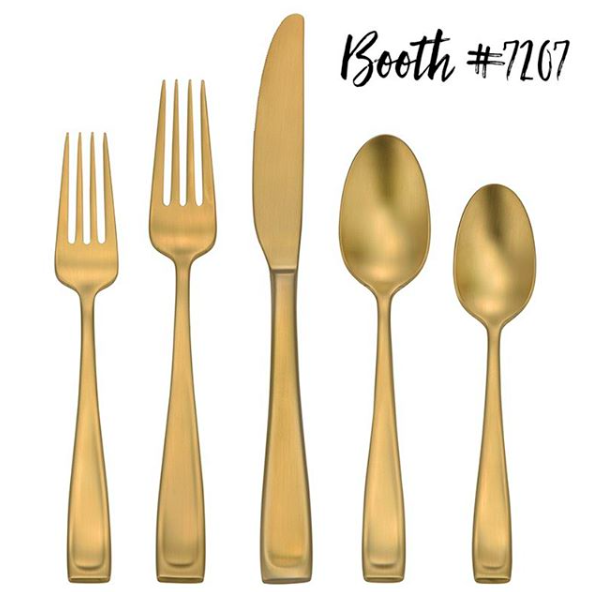 WalkingMatters's tweet photo. Gold vibes onlyโจ Here is a #NRAshow2019 sneak peeks๐ดCome see @OneidaFS's new Moda Lux flatware at Booth #7207 #ThisIsOneida
#TabletopMatters
#oneida #oneidafs #crownbrandsllc #nra #nrashow #100yearsofwow #flatware #placesetting #placesettinggoals https://t.co/DY2iB72rwF