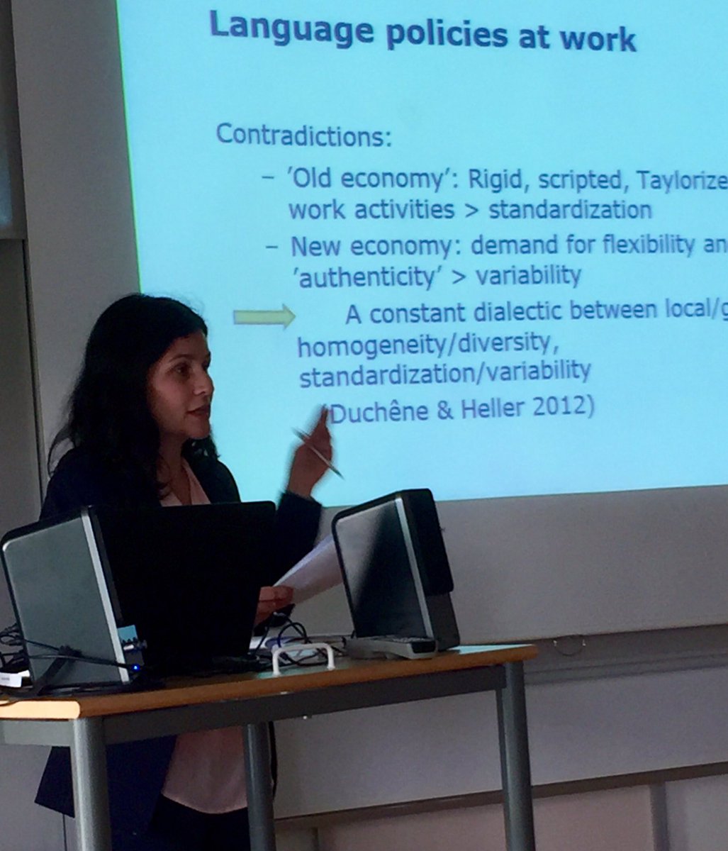 Prof_Comm's tweet image. Corporate inclusion as ‘One big family’ or ‘Everyone has to comply to rules’? Project presentation at @Romklass_SU today #multilingualism