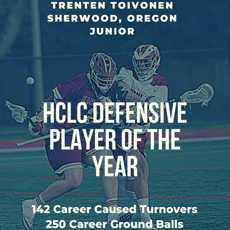 Transy_Lax's tweet photo. Another stellar year for Junior Defender Trenten Toivonen of Sherwood, Oregon as he was named Heartland Collegiate Lacrosse Conference Defensive Player of the Year! #PWTB #FlyPios https://t.co/1mjea13ZgQ