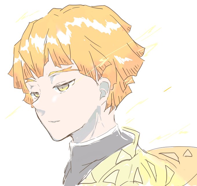 ilze⭐️さんがTwitterに投稿した我妻善逸(鬼滅の刃)のイラスト。