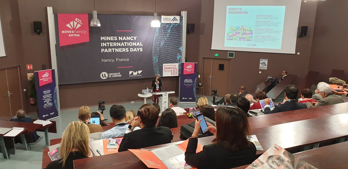 MinesNancy's tweet photo. Welcome to our International Partners @UAlberta @kyutech @UNColombia #NUSTMISIS @Tsinghua_Uni #HanoiUniv #KPI #TarasShevchenko @KITKarlsruhe #HSMannheim #UFES @ufrj #NanjingUniv @spbifmo_en @UniversiapolisA #MinesRabat 1st #MinesNancy International Partners Days #100ansMinesNancy https://t.co/UdvtWl3I2n