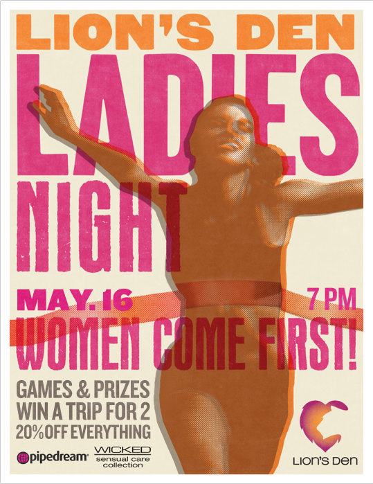 thelionsden's tweet photo. 🚨Join us tonight at 7PM for Ladies Night at the following locations:🚨
Heath, OH
Chillicothe, OH
Marion, IL
Bowman, SC
Perry, MI
Corsicana, TX
Mineral Wells, WV
Details: https://t.co/VGkLISL1Pc 
Powered by @pipedreamtoys &amp; @WickedSensual
#ladiesnight #womencomefirst #lionsden https://t.co/g1NBIXER8S