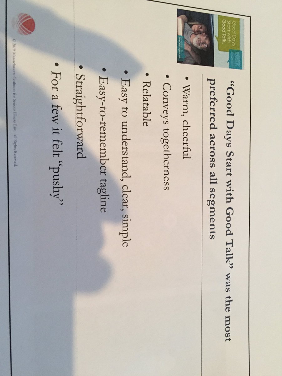 colpartners's tweet photo. Good Days Start with Good Talk appears to be the best campaign to encourage meaningful, end of life conversations and action to appoint a healthcare agent and share values and goals. #MASeriousCareSummit https://t.co/pS195IDef5