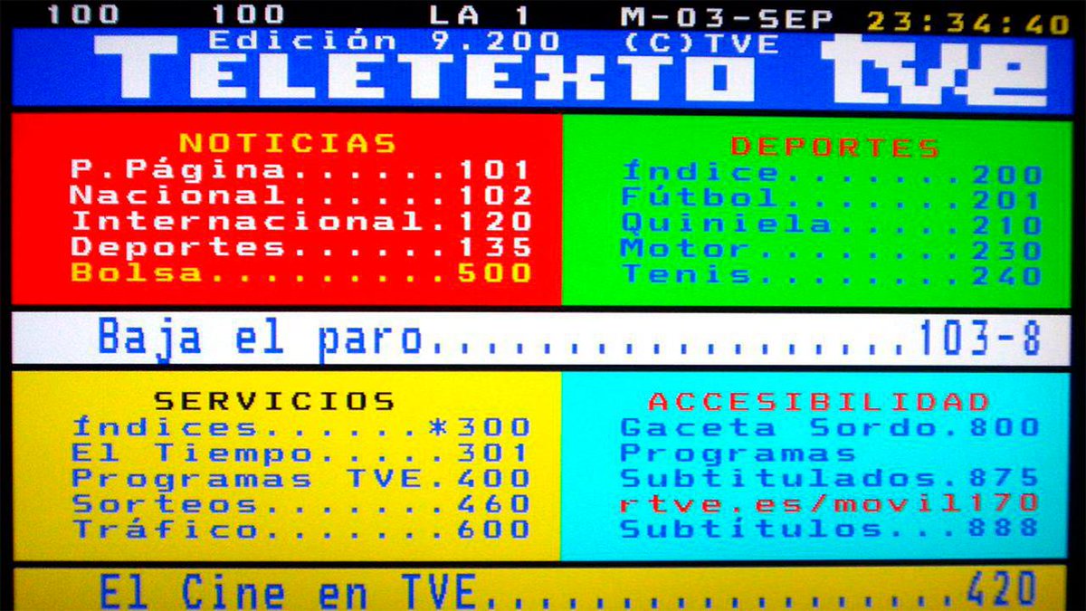 #TalDíaComoHoy hace 31 años nacía el Teletexto

RT si tú también le dabas al 201 y superiores para seguir la jornada