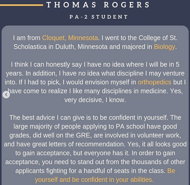 DrSteveMed's tweet photo. Meet our @FIUMedicine #PhysicianAssistant Student of the Month, Thomas Rogers. Learn more about him and what he thinks about being an @FIU student. Keep up the great work, Thomas! #FIUPA #PAstudent #FIU #CO2019 #MPAS #Minnesota in the #Florida HOUSE! https://t.co/xV1ea8HQ0k