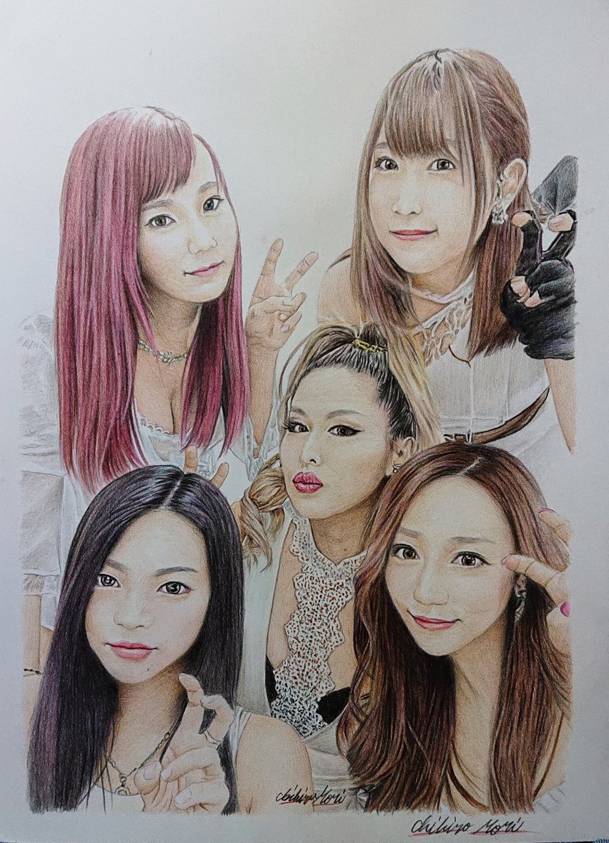やっと、絵が出来たぁ～(^o^)/ 女性メタルバンドの、LOVEBITES