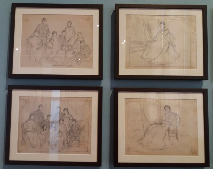 went to the national museum today and these sketches of fernando amorsolo are my favorites ?❤ 