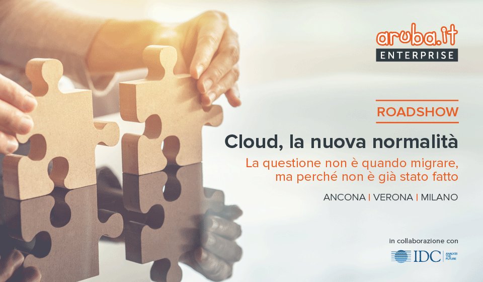 IDCItaly's tweet photo. Cloud, la nuova normalità: la questione non è quando migrare, ma perché non è già stato fatto. In partenza il nuovo roadshow di IDC e @Arubait, appuntamento ad Ancona il 28 maggio, Verona il 6 giugno e Milano il 24 settembre https://t.co/WCboCNMKaR #CloudNewNormal https://t.co/dPIojP3KNo