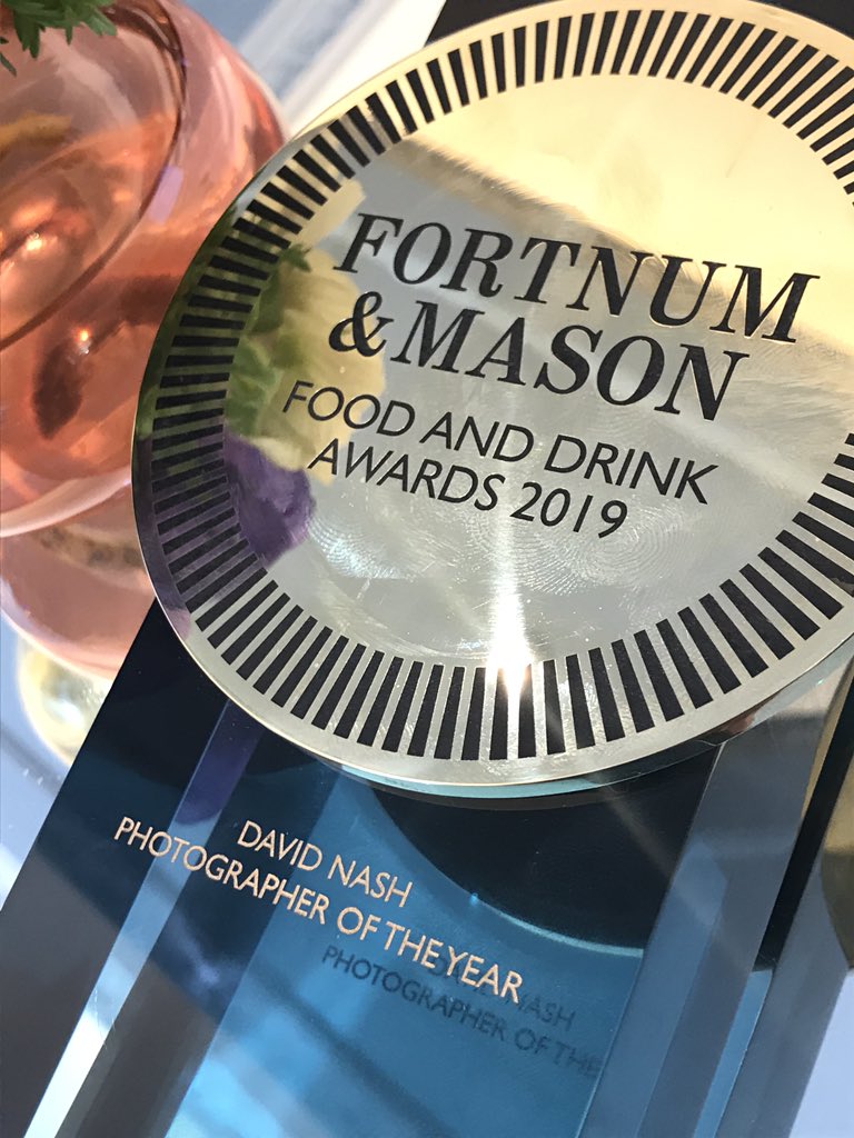 I’m so proud to be have been awarded photographer of the year by @Fortnums #FANDMAWARDS half this award goes to David @98verveine for his brilliant vision and commitment creating the incredible book ‘Verveine’ together.