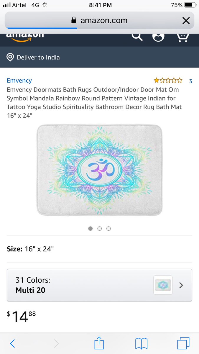 Still Amazon is selling Dor Mat with Omm...boycott fully from India...I will never going to install it again #BoycottAmazon