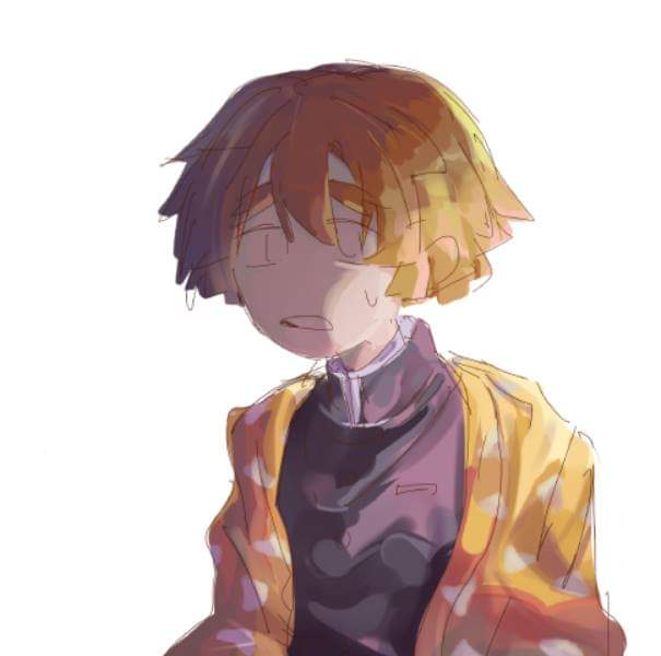 我是會中樂透的王祥🔞さんがTwitterに投稿した我妻善逸(鬼滅の刃)のイラスト。