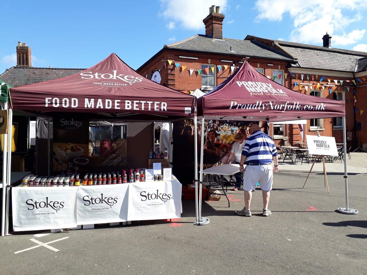 Our new gazebo. First outing <a href="/TheBigSausage1/">The Big Norfolk Sausage Bash</a> at the weekend. With <a href="/cornwallandy/">Andrew Orchard 💙</a> &amp; <a href="/RedCatSarah/">Sarah Daniels</a> who were too busy to take a pic. So thanks to @giveitsomebeanz #ProudlyNorfolk #bountyofthecounty