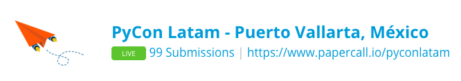 PyLatam's tweet photo. Llegamos a las 99 propuestas para #PyLatam19 👏 ¿quién conseguirá el afortunado número 100? CFP cierra May 31, 2019 18:00 CDT. https://t.co/fdLhfNSTjV