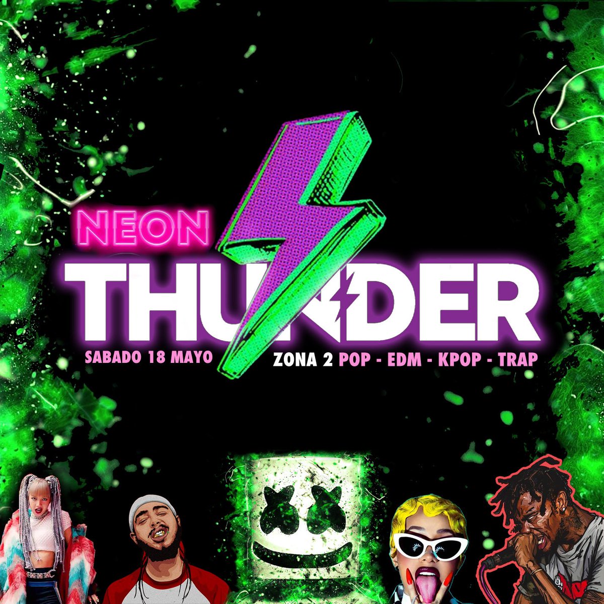 Este Sábado DOBLE FIESTA!
Zona 1:  FIESTA HAWAIIANA con el mejor rock, pop punk, metal y temazos fresquitos de todos los tiempos.
Zona 2: THUNDER fiesta especial Pop, Electrónica y sonidos urbanos. APAGÓN FLÚOR!!!
ANÍMATE! +Info tinyurl.com/monsterclvb