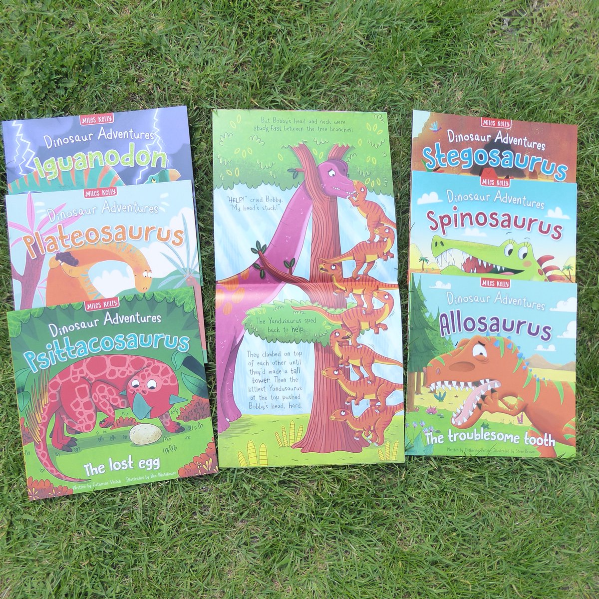 mystripeysocks's tweet photo. Loved every minute of writing these seven Dinosaur Adventures picture books. Thanks everyone @MilesKellyPub for being a super company to work for. https://t.co/0BG4ZCMvZ8