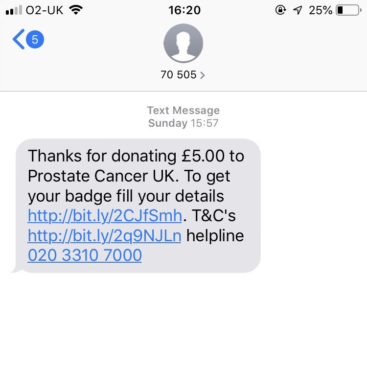 Jaybo_1041's tweet photo. Back home to find that my badge has arrived in support of Prostate Cancer. Just doing my bit...
You never know when either yourself or somebody in your family may need some support.
Text BADGE to 70 004.
@ProstateUK https://t.co/efEoihTCmI