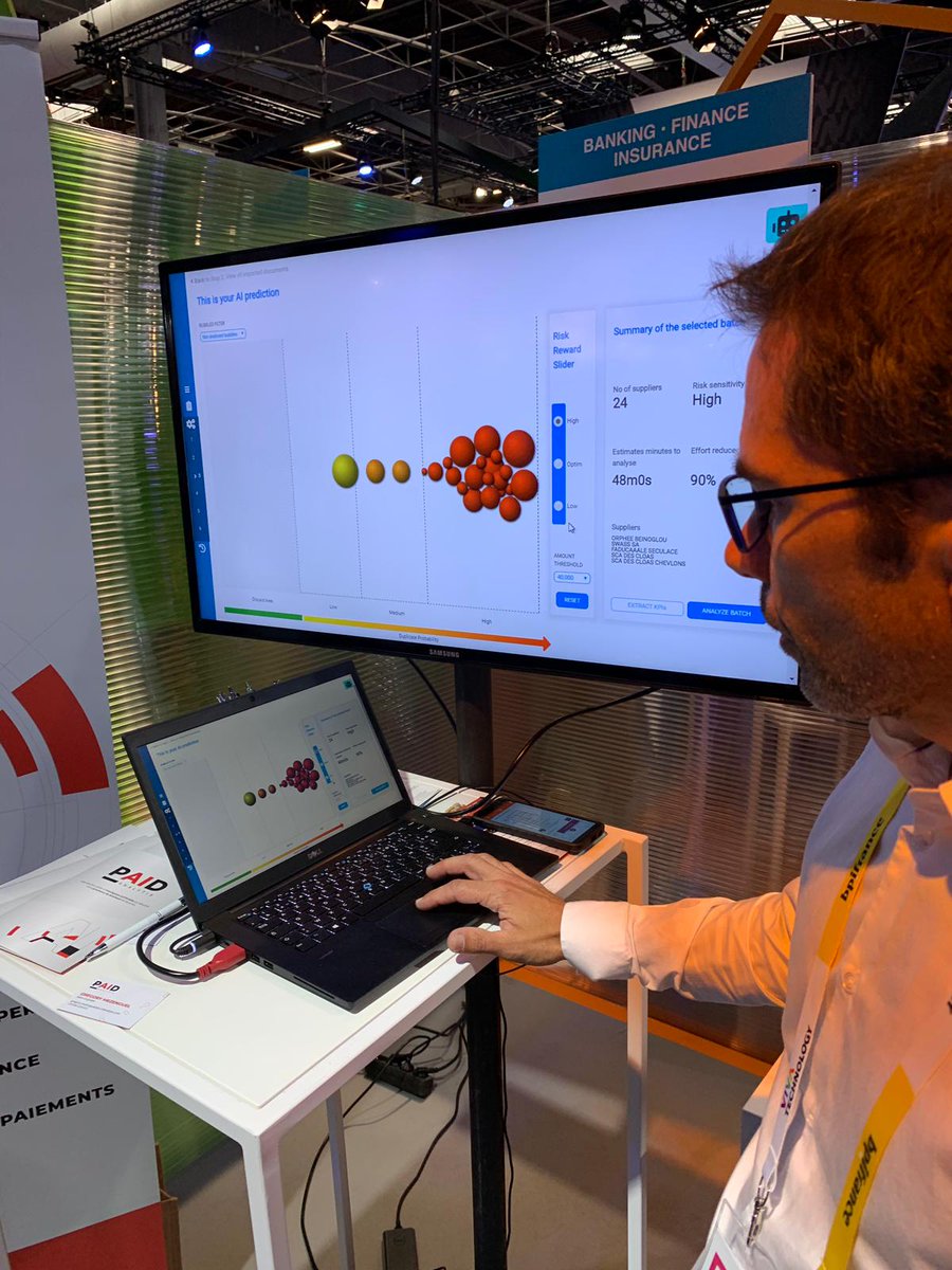 LLab50's tweet photo. On poursuit avec @AnalytixPaid qui s'appuyant sur l'#intelligenceartificielle permet de détecter les erreurs opérationnelles telles que double paiements, mais aussi les fraudes... 😈 Merci pour la démo ! 👌
#VivaTech
#IAsolution
#futureofbanking https://t.co/64XMnY0rry