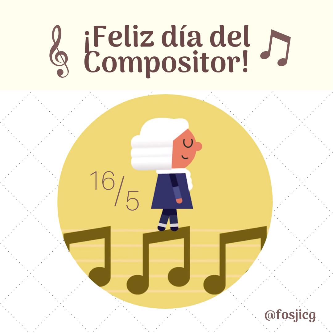 Hoy es un día especial para todos aquellos compositores que han marcado nuestra historia musical, y a todos aquellos que aspiran continuar con ese legado. ¡Feliz día del compositor! #16May #DíaDelCompositor