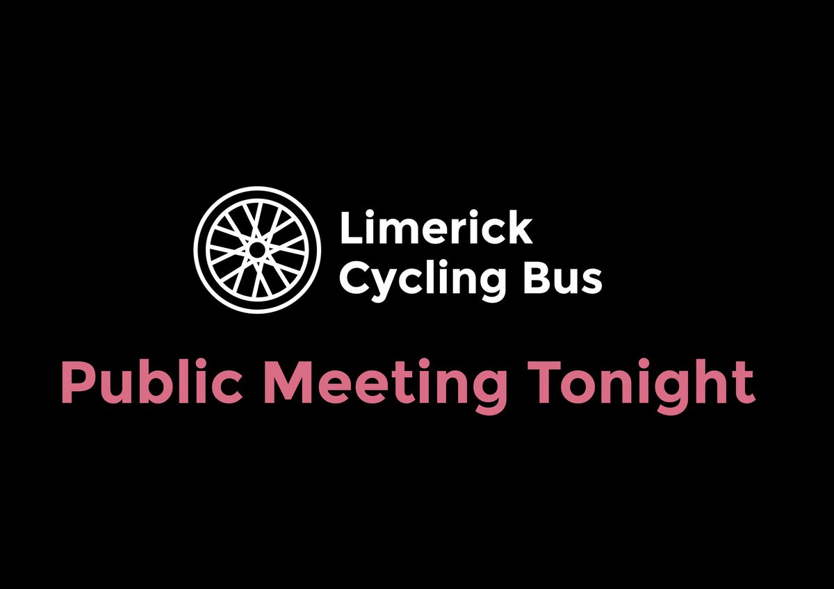 CyclingBusLmk's tweet photo. We are delighted to have members of the Galway school cycle bus coming along to our meeting in Limerick tonight to share the stories of their success. Narrative 4 at 6pm. Bring the kids! #CycleBusLmk #Allocate4Cycling https://t.co/MJ8gUY7TZZ