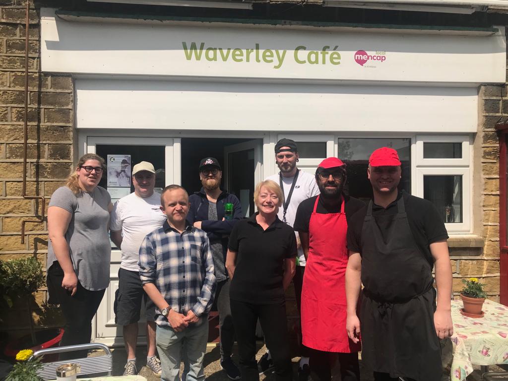 Mencap_Kirklees's tweet photo. These fabulous volunteers from @LV Huddersfield have been today &amp; transformed our @waverleycafe courtyard garden. 🌱🌷

The courtyard is looking lush, ready for al fresco dining this Summer!

Thank you for the plant donations from our supporters &amp; Tesco Community Cooking School https://t.co/ZMTt1sNuDS