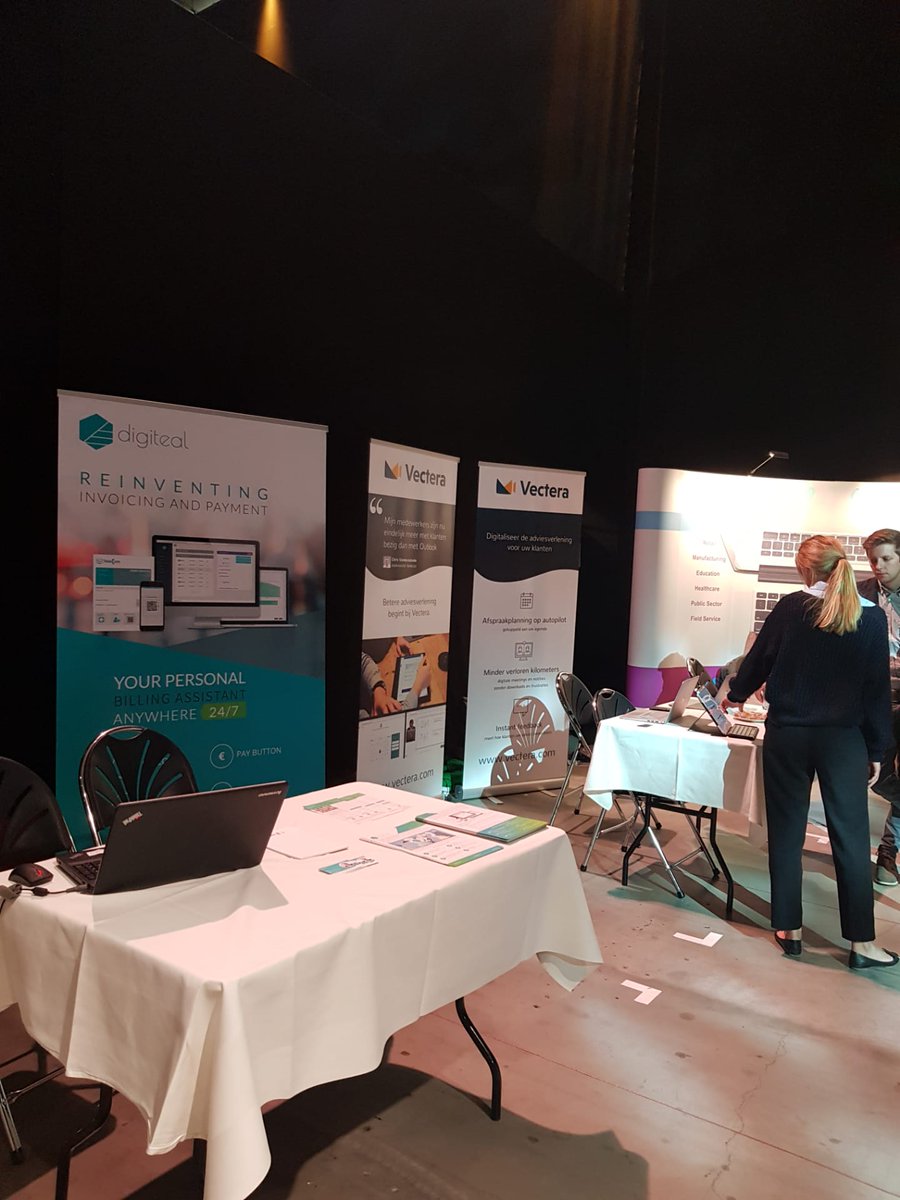digiteal_eu's tweet photo. Here we are at Finance &amp; Digitaliseringsbeurs 2.0 van @andRobin_be. Let's chat! 
#stoppaper #efactuur #mijnfactureninmijnDigiteal #FDB2019 https://t.co/yeHj9Mlr7S https://t.co/FPolCN6WOV