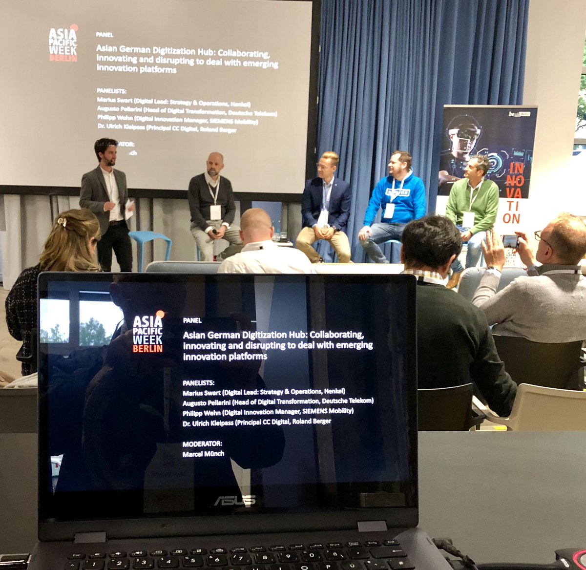 BerlinPartner's tweet photo. Last Panel for today @APW_Berlin #AsiaPacificWeek #asiapacificberlin #apw19 #startups https://t.co/0TF2FBXJ22