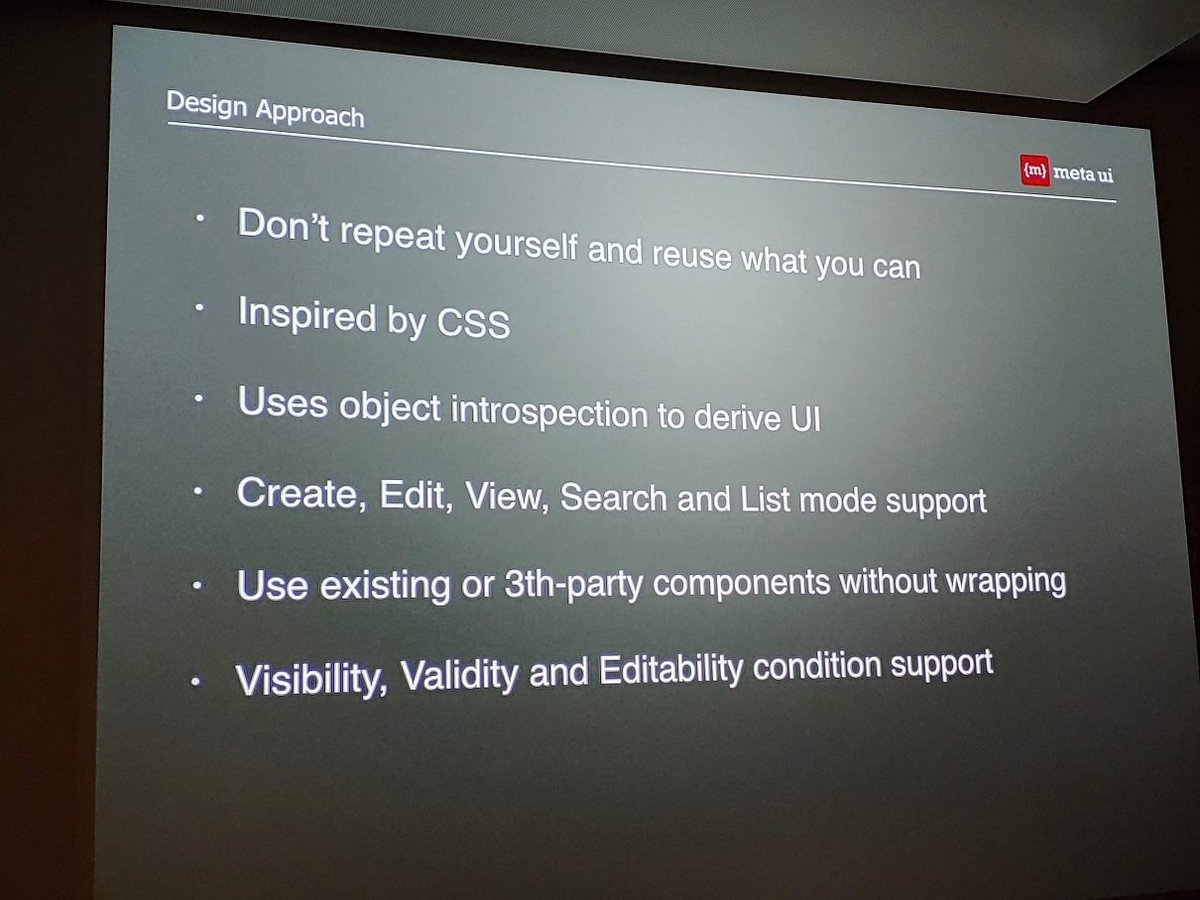 AngularMunich's tweet photo. Our second #Angular talk at the meetup last night was @frankkolarcz. He has presented @metauiframework and has shown us how what is essentially a JavaScript framework can be "inspired by CSS". If that doesn't get your interest, I don't know what will. https://t.co/UwfXepT7KC