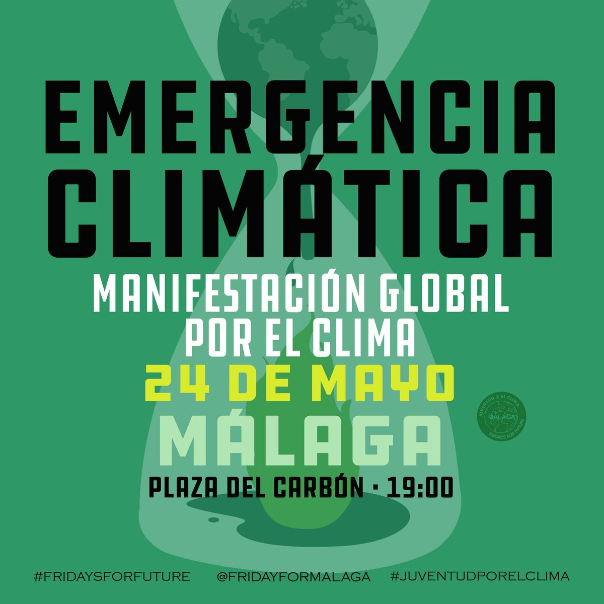 Resultado de imagen de huelga 24 mayo 2019 cambio climatico MALAGA