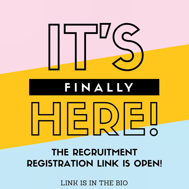 The wait is over ladies! The recruitment registration link is open🤩