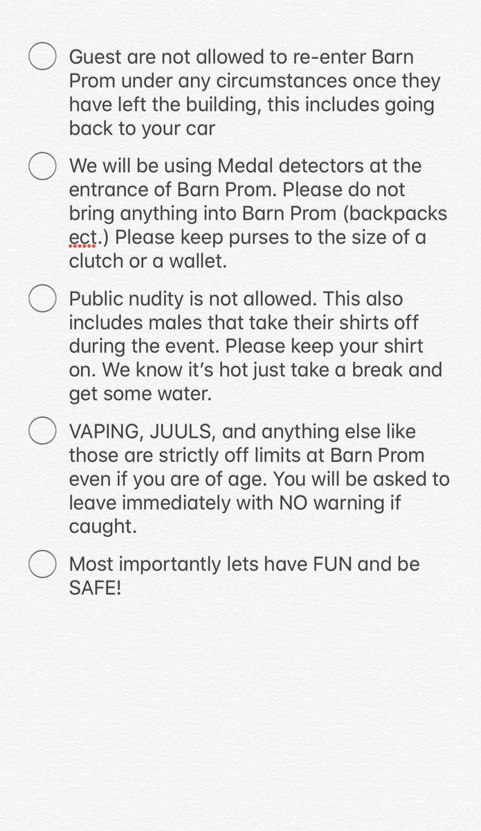 BarnProm's tweet photo. Please read the important rules and information that we have posted below! We want everyone to know the rules. #BarnProm https://t.co/1HCgDnF94q