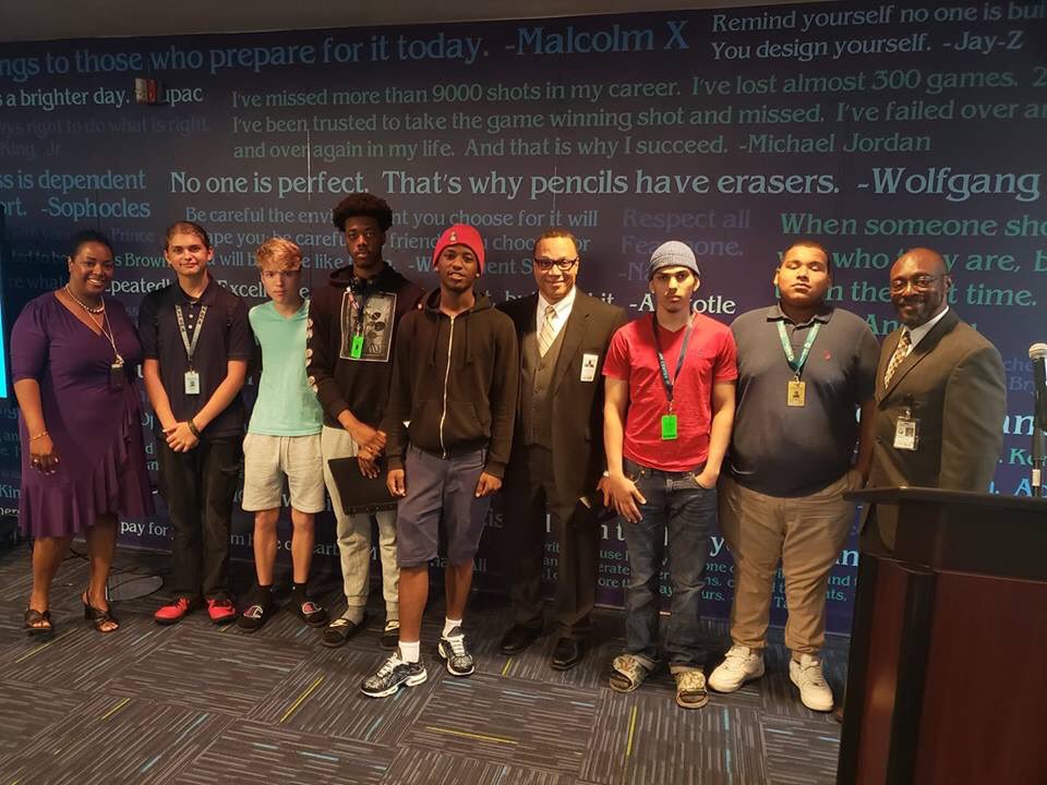 EDiversitybcps's tweet photo. Great presentation by community leader and attorney Gordon Weekes. Sharing words of wisdom with students. Thank you Principal Bardetta Haygood for a great program for your boys. https://t.co/tewObfQBmX