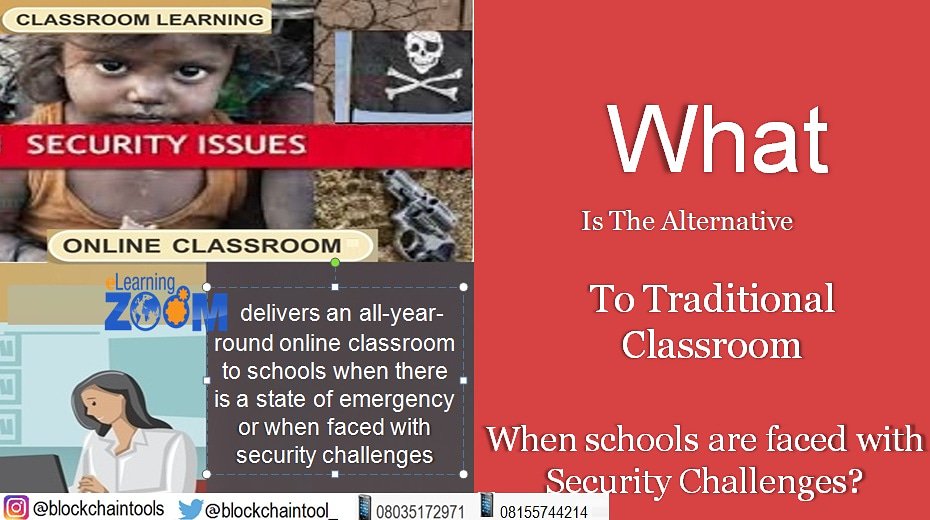 BlockchainTool_'s tweet image. Our #blockchaintoolkits  @blockchaintool_ will launch a customized online classroom in communities &amp;amp; schools where there is security challenge
#nigeria
#LegaciesOfKashimShettima
#asovillatoday
#continuity2019
#AsovillaWeekly
#NoOneIsLeftOut
#TodayInSenatePlenary

+234 08155744214