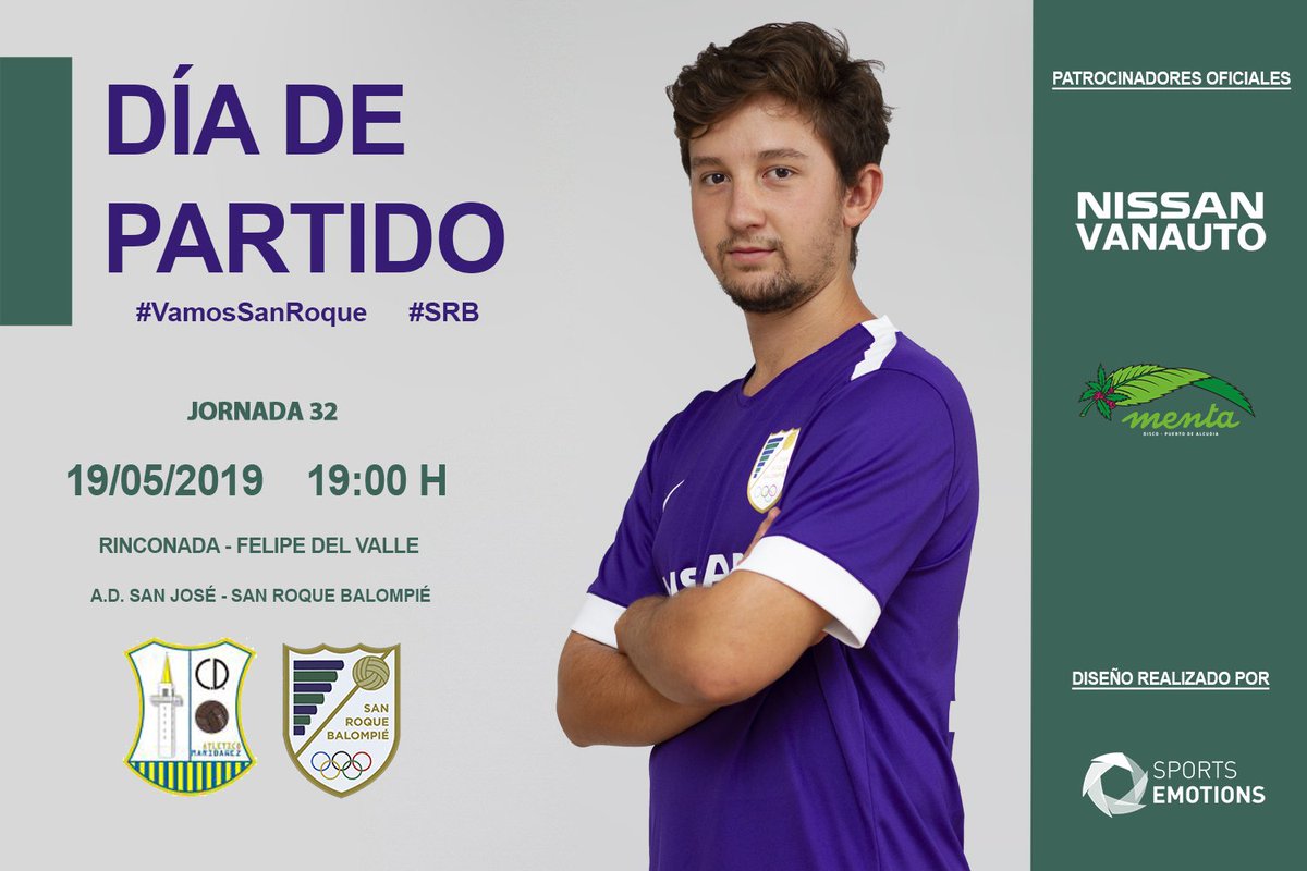 CanteraSRB's tweet photo. Domingo 19 de mayo de 2019 a las 19:00 H. Jornada 30 | 3º Andaluza Grupo III #ADSJ vs #SRB  💜💚 https://t.co/yrw9bXZkKC