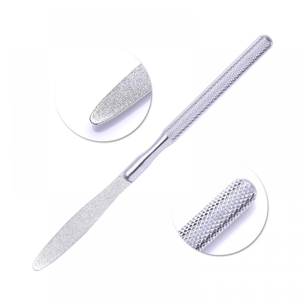 #7dollarstore 1 Pc Stainless Steel Nail File Buffer Professional Polishing Grinding DIY Manicure Nail Art Tool