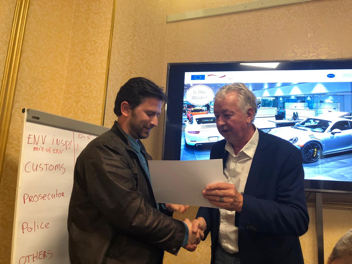 IMPELNetwork's tweet photo. Participants 🎓 receive their certificate ✉after succesfully completing the training on combating environmental crime 🕵️♀️🌏 in Albania under the #spiderwebproject 🕸 #impelnetwork https://t.co/klLcc92OMf