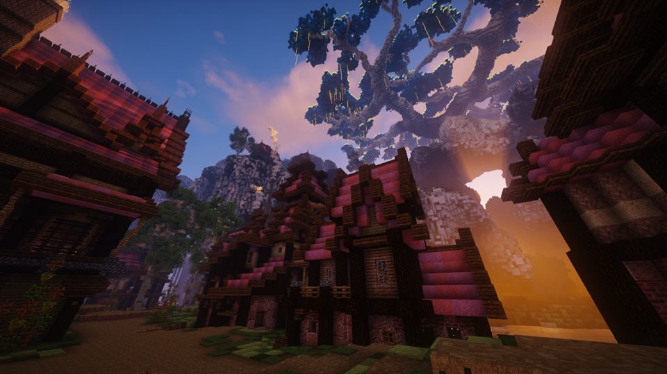 squarecloudsmc's tweet image. Charenia: Fantasy Medieval Spawn
Build by @ArtzCg For Commissions Build!.
Screenshoot By @AlvinReno064  and Owen Handinata
 Hope you Like it and Stay tune for another project from us :D 
#Spawn #survival #medieval #fantasy #organic #tree #house #castle #terraform #shaders