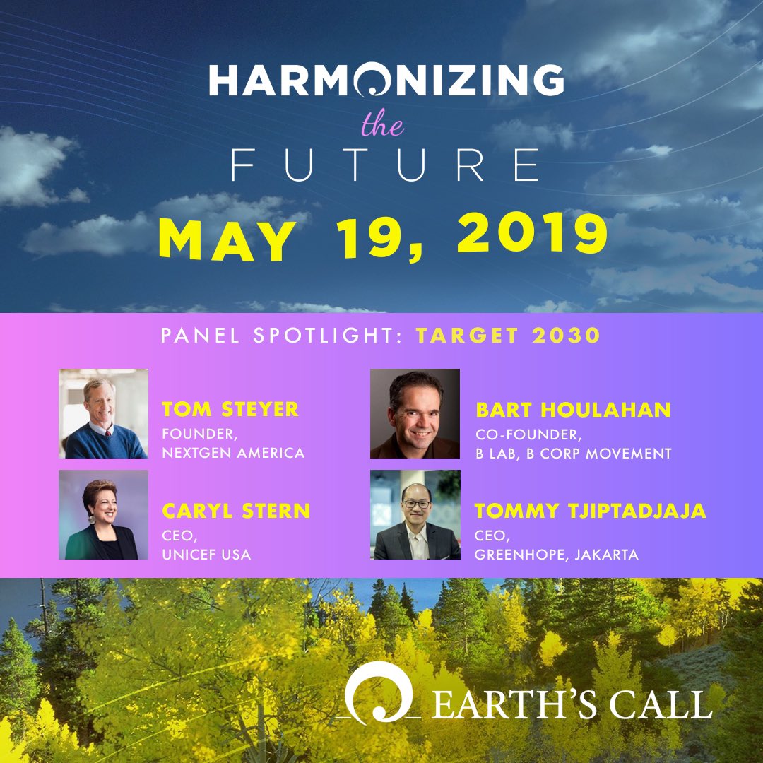 EarthsCall's tweet photo. Activists from around the world are joining together in Aspen this Sunday for #HarmonizingTheFuture. Here's a snapshot of the compelling panels featured at our first-ever Harmonizing the Future event.
#EarthsCall #EarthsCall2019 #SupportEarthsCall #AnswerEarthsCall https://t.co/JtrhyI1EQo