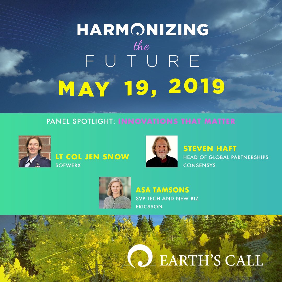 EarthsCall's tweet photo. Activists from around the world are joining together in Aspen this Sunday for #HarmonizingTheFuture. Here's a snapshot of the compelling panels featured at our first-ever Harmonizing the Future event.
#EarthsCall #EarthsCall2019 #SupportEarthsCall #AnswerEarthsCall https://t.co/JtrhyI1EQo