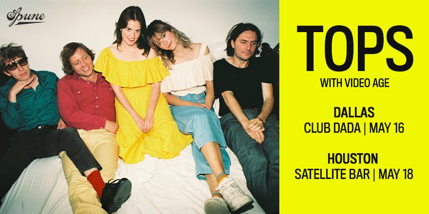Spunepro's tweet image. TONIGHT! @TTTOPSSS + @VideoAgeBand at @ClubDadaDFW w/ @nativefoxTX
🎟 bit.ly/2Hh0hKu
🎧 For fans of: TENNIS, Girlpool, Alvvays