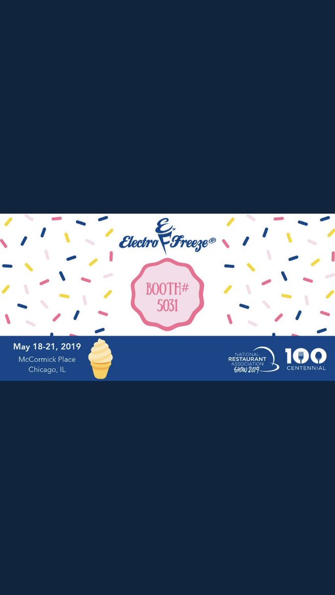 Be sure to stop by our booth 5031 #nrashow2019 for a sweet treat! @ElectroFreeze1 #tastethedifference#electrofreeze#aligroupsFS#softserve#milkshake#gelato#slushies#margarita